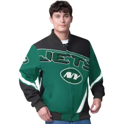 New York Jets Jackets^Men's G-III Extreme Green Maximum Racing Full-Zip Jacket