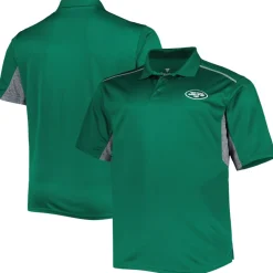 New York Jets Big & Tall^Men's Green Big & Tall Team Color Polo