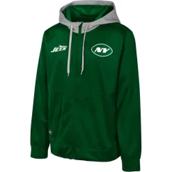 New York Jets Jackets^Men's Green Replay Fashion Graphic Full-Zip Hoodie Jacket