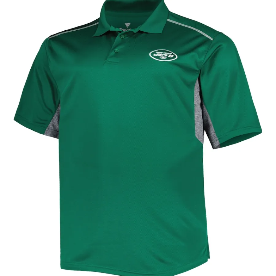 New York Jets Big & Tall^Men's Green Big & Tall Team Color Polo