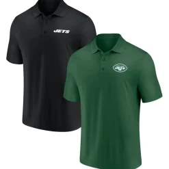 New York Jets Polos^Men's Green/Black Dueling Two-Pack Polo Set