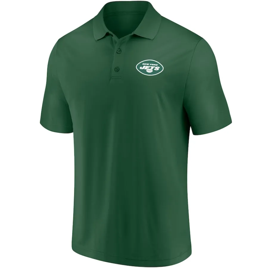 New York Jets Polos^Men's Green/Black Dueling Two-Pack Polo Set