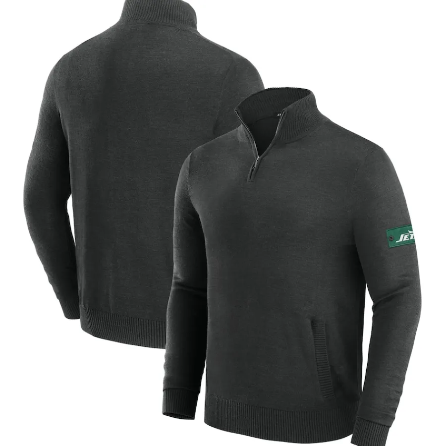 New York Jets Jackets | Sweatshirts & Fleece^Men's J. Palmer Black Franchise Quarter-Zip Sweater