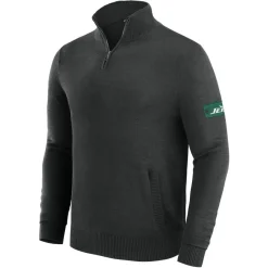 New York Jets Jackets | Sweatshirts & Fleece^Men's J. Palmer Black Franchise Quarter-Zip Sweater