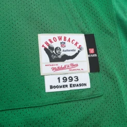 New York Jets Authentic | Throwback^Men's Mitchell & Ness Boomer Esiason Kelly Green 1993 Authentic Retired Player Pocket Jersey