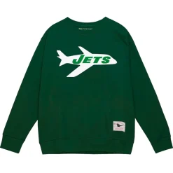 New York Jets Sweatshirts & Fleece | Men^Men's Mitchell & Ness Green Basic Fleece Pullover Sweatshirt