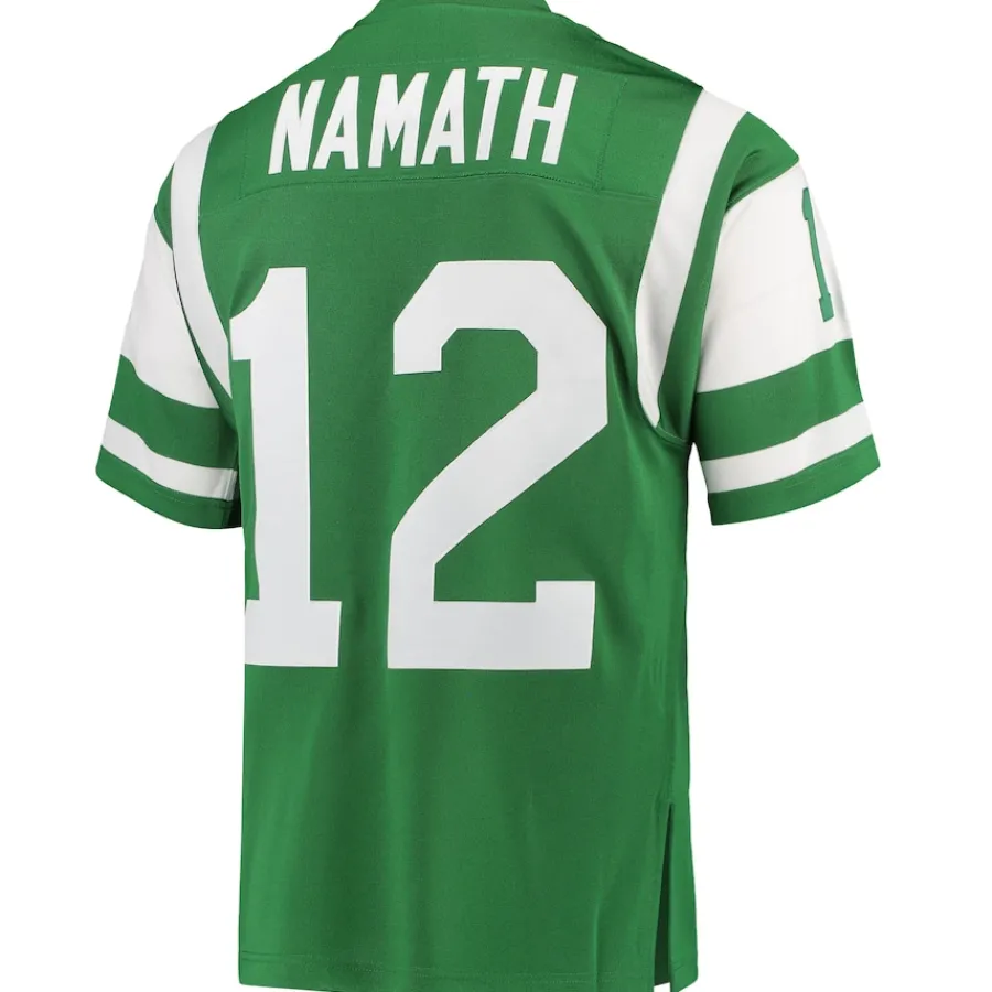 New York Jets Authentic | Throwback^Men's Mitchell & Ness Joe Namath Green 1968 Authentic Throwback Retired Player Jersey