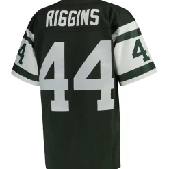 New York Jets Throwback^Men's Mitchell & Ness John Riggins Green Retired Player Legacy Replica Jersey