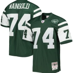 New York Jets Replica | Throwback^Men's Mitchell & Ness Nick Mangold Green Legacy Replica Jersey