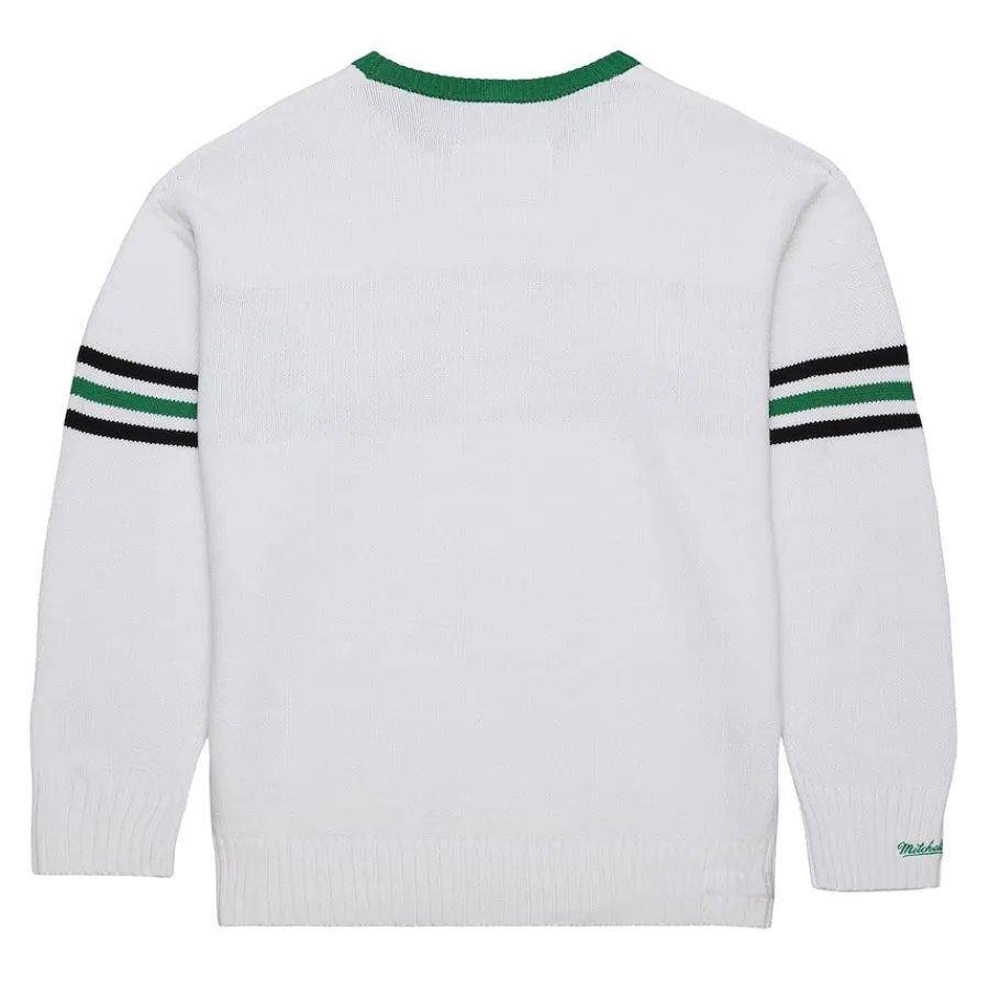 New York Jets Sweaters & Dress Shirts | Sweatshirts & Fleece^Men's Mitchell & Ness White Throwback 1984 Pullover Sweater