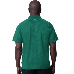 New York Jets Polos^Men's MSX By Michael Strahan Green Baseline Raglan Polo