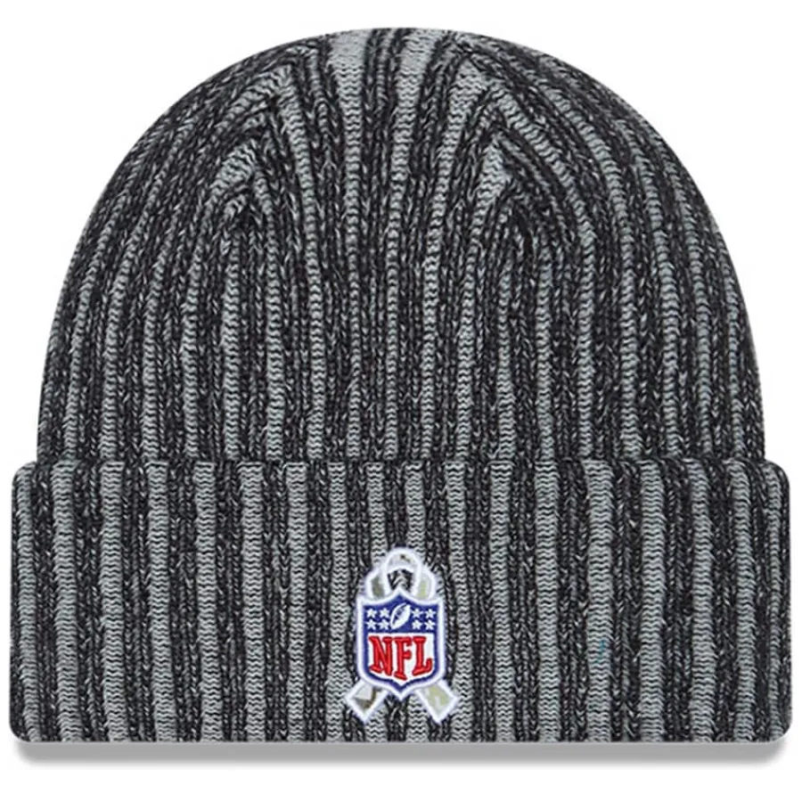 New York Jets Knit^Men's New Era Black 2023 Salute To Service Cuffed Knit Hat