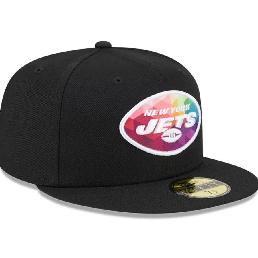 New York Jets Fitted^Men's New Era Black 2023 NFL Crucial Catch 59FIFTY Fitted Hat