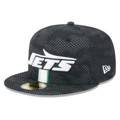 New York Jets Hats | Men^Men's New Era Black 2024 Sideline 59FIFTY Fitted Hat