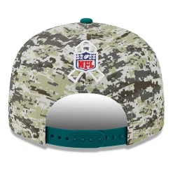 New York Jets Snapback^Men's New Era Camo/Green 2023 Salute To Service 9FIFTY Snapback Hat