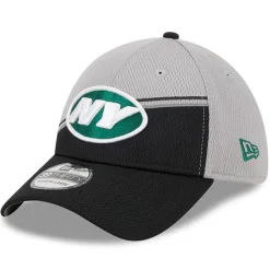 New York Jets Flex^Men's New Era Gray/Black 2023 Sideline 39THIRTY Flex Hat