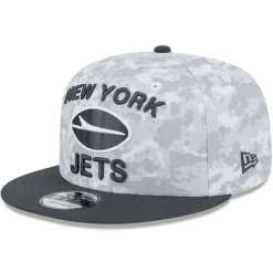 New York Jets Snapback^Men's New Era White/Graphite 2024 Salute To Service 9FIFTY Snapback Hat