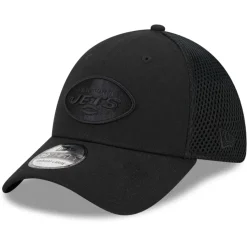 New York Jets Hats | Men^Men's New Era Black Main Neo 39THIRTY Flex Hat