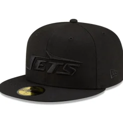 New York Jets Hats | Men^Men's New Era Black Black On Black 59FIFTY Fitted Hat