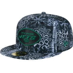New York Jets Fitted^Men's New Era Black Shibori 59FIFTY Fitted Hat