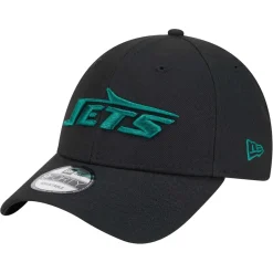 New York Jets Hats | Men^Men's New Era Black Momentum 9FORTY Adjustable Hat
