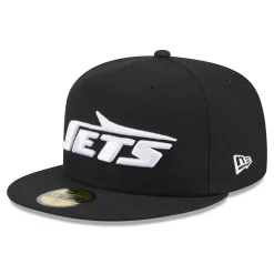 New York Jets Fitted^Men's New Era Black Omaha 59FIFTY Fitted Hat