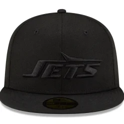 New York Jets Hats | Men^Men's New Era Black Black On Black 59FIFTY Fitted Hat