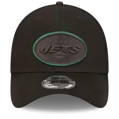 New York Jets Hats | Men^Men's New Era Black Team Neo 39THIRTY Flex Hat