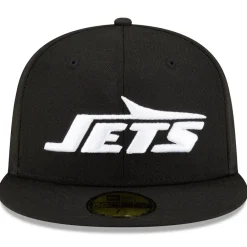 New York Jets Fitted^Men's New Era Black B-Dub 59FIFTY Fitted Hat