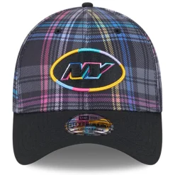 New York Jets Hats | Men^Men's New Era Black 2024 NFL Crucial Catch Plaid 39THIRTY Flex Hat