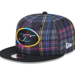 New York Jets Hats | Men^Men's New Era Black 2024 NFL Crucial Catch Plaid 9FIFTY Snapback Hat