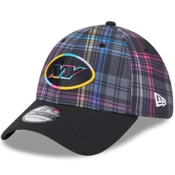 New York Jets Hats | Men^Men's New Era Black 2024 NFL Crucial Catch Plaid 39THIRTY Flex Hat