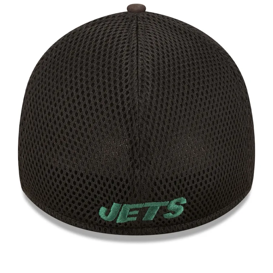 New York Jets Hats | Men^Men's New Era Black Team Neo 39THIRTY Flex Hat