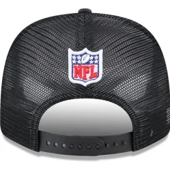 New York Jets Adjustable | Snapback^Men's New Era Black 2024 NFL Crucial Catch Plaid 9SEVENTY Trucker Snapback Hat