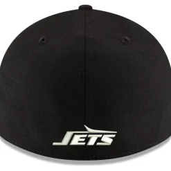 New York Jets Fitted^Men's New Era Black Omaha Throwback Low Profile 59FIFTY Fitted Hat