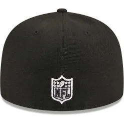 New York Jets Fitted^Men's New Era Black Main Patch 59FIFTY Fitted Hat
