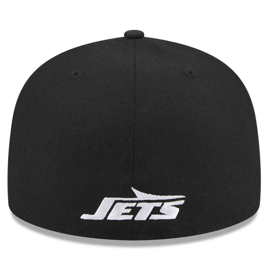 New York Jets Fitted^Men's New Era Black Omaha 59FIFTY Fitted Hat