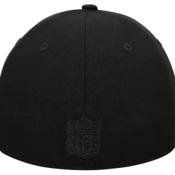 New York Jets Fitted^Men's New Era Black Wordmark Black On Black Low Profile 59FIFTY II Fitted Hat