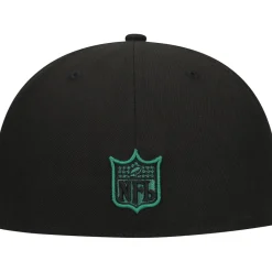 New York Jets Fitted^Men's New Era Black Checkered Undervisor 59FIFTY Fitted Hat