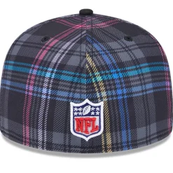 New York Jets Hats | Men^Men's New Era Black 2024 NFL Crucial Catch Plaid 59FIFTY Fitted Hat