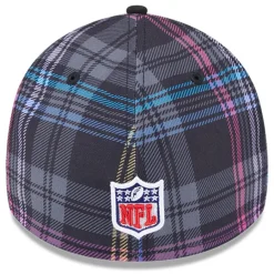 New York Jets Hats | Men^Men's New Era Black 2024 NFL Crucial Catch Plaid 39THIRTY Flex Hat