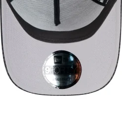 New York Jets Adjustable^Men's New Era Black Throwback Midnight Ink Tonal Text A-Frame Trucker 9FORTY Adjustable Hat