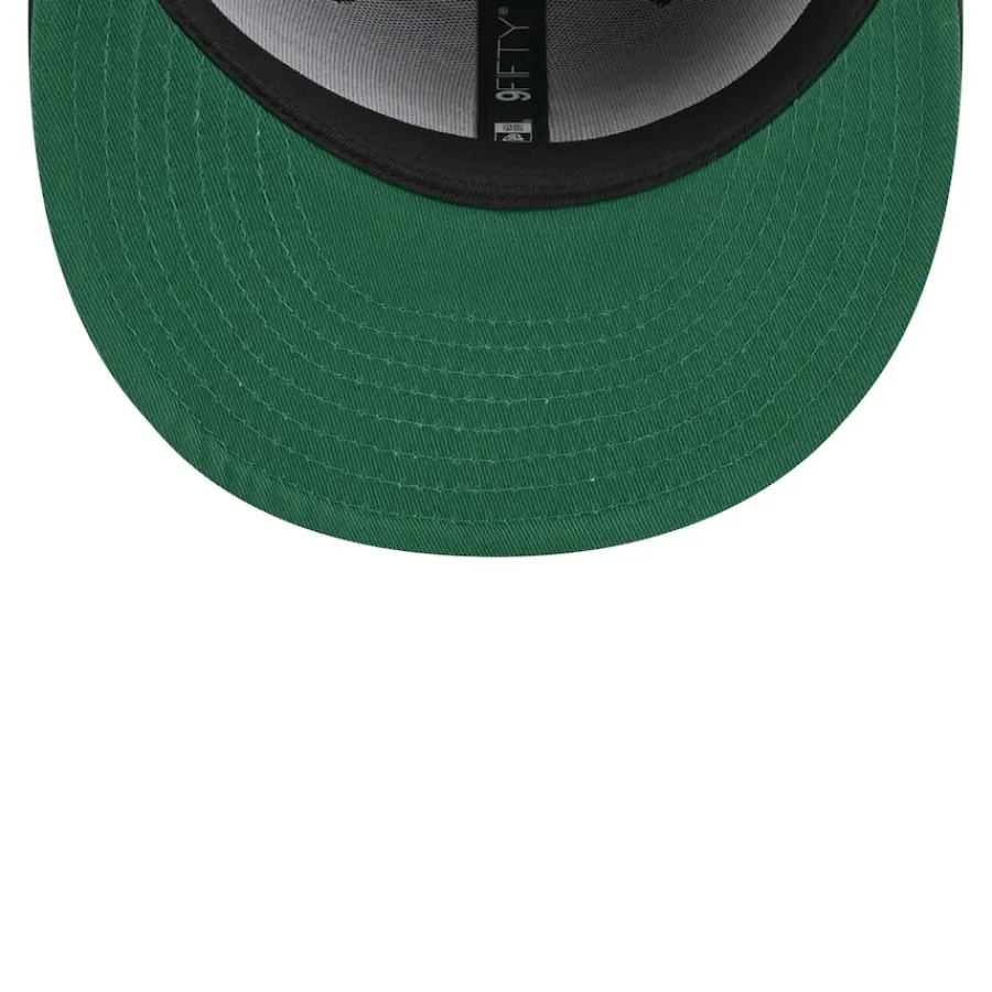 New York Jets Hats | Men^Men's New Era Black Gothic Script 9FIFTY Snapback Hat