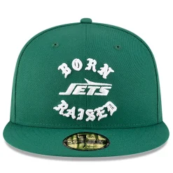 New York Jets Fitted^Men's New Era Born X Raised Green 59FIFTY Fitted Hat