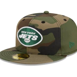 New York Jets Fitted^Men's New Era Camo Woodland 59FIFTY Fitted Hat