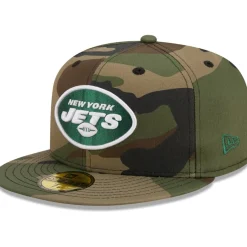 New York Jets Fitted^Men's New Era Camo Woodland 59FIFTY Fitted Hat