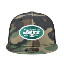 New York Jets Snapback^Men's New Era Camo Main Trucker 9FIFTY Snapback Hat
