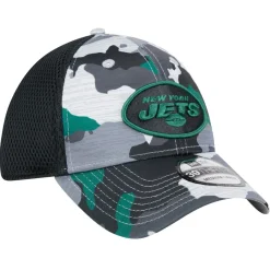New York Jets Flex^Men's New Era Camo/Black Active 39THIRTY Flex Hat