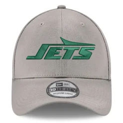 New York Jets Flex^Men's New Era Gray Wordmark Flight 39THIRTY Flex Hat