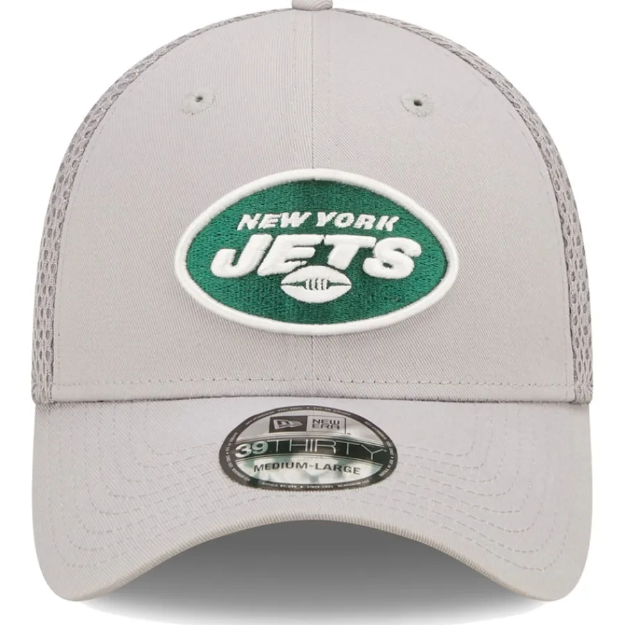 New York Jets Flex^Men's New Era Gray Team Neo 39THIRTY Flex Hat